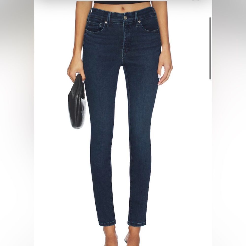 Good American Good Leg Skinny‎ Jeans Size 2/26 Dark Wash C7-015